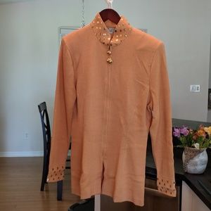 Vintage St. John Collection Peach Zip Up Jacket